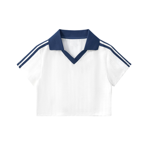 White with Navy Blue