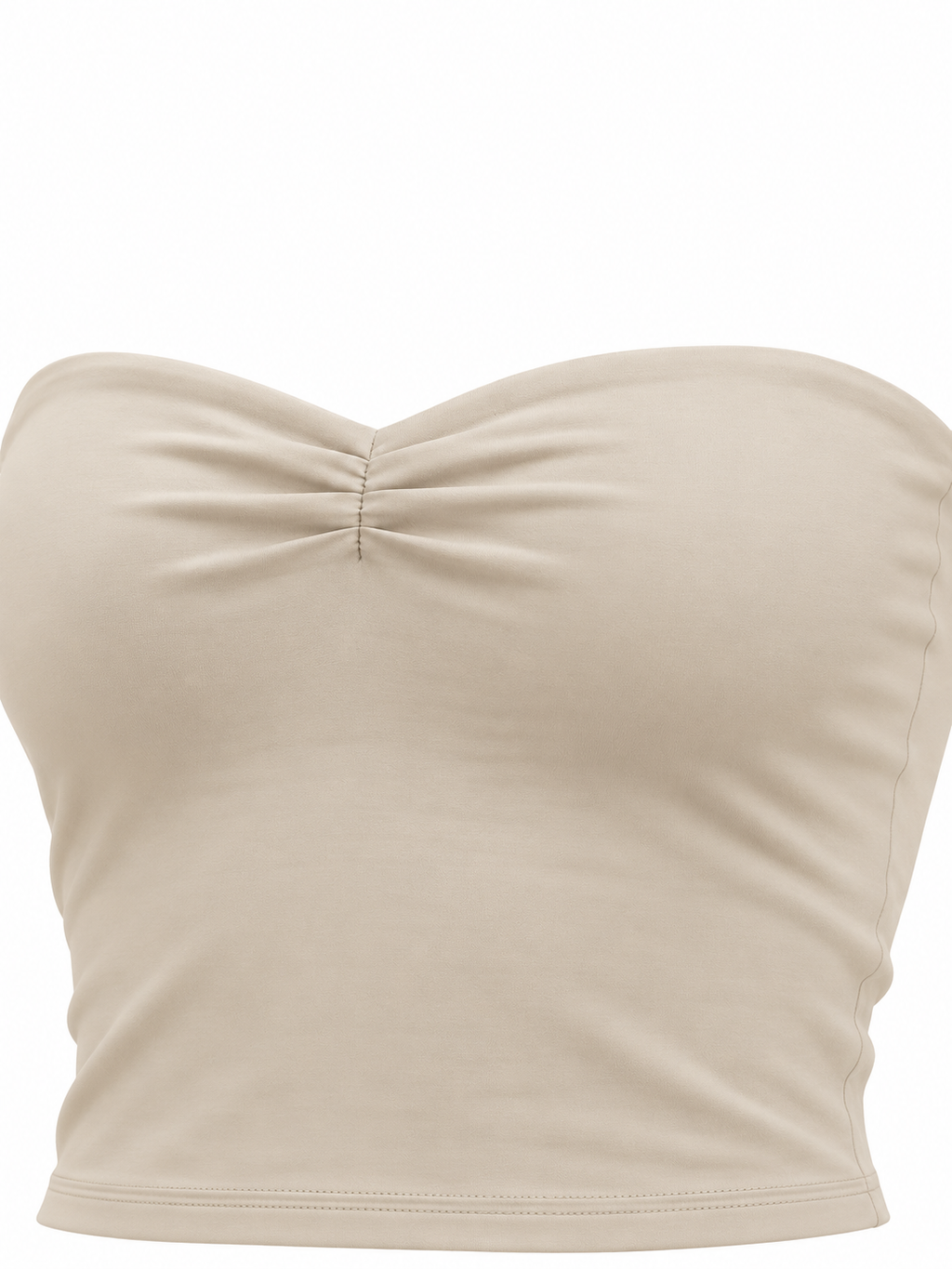 Women's Ruched Cropped Tube Top