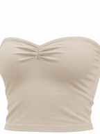 Women's Ruched Cropped Tube Top