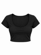 Women's Slim Cap Sleeve Crop T-Shirt
