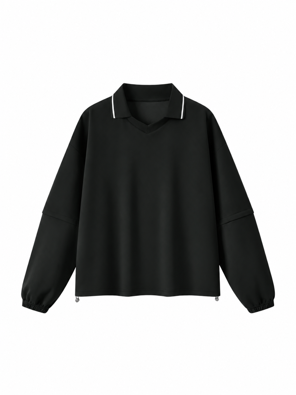 Unisex Boxy Collared Detachable Sweatshirt
