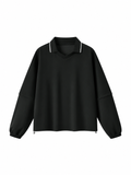 Unisex Boxy Collared Detachable Sweatshirt