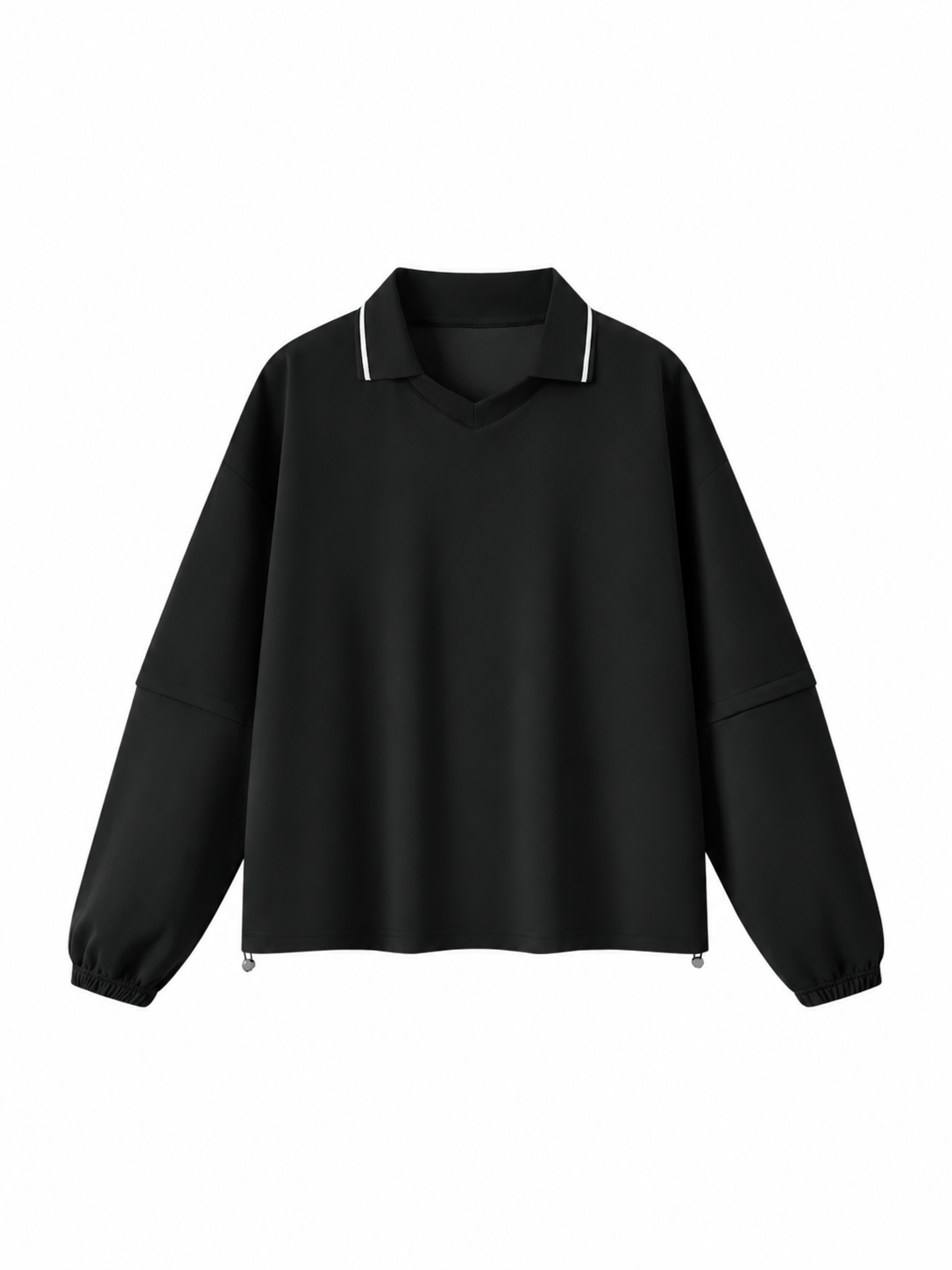 Unisex Boxy Collared Detachable Sweatshirt