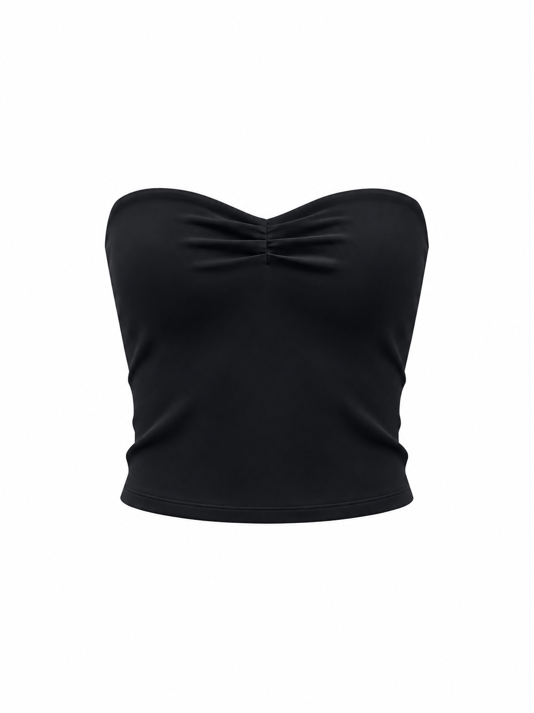 Women's Ruched Cropped Tube Top
