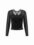 Women's 2-Piece Layered Yoga T-Shirt