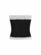 Women's Cropped Paneled Tube Top
