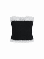 Women's Cropped Paneled Tube Top