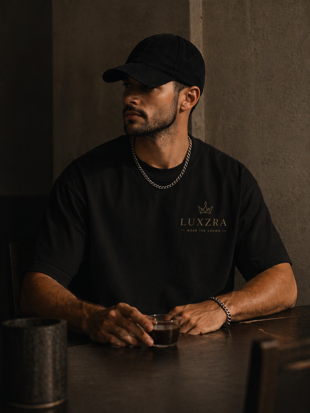 LUXZRA Signature Crown Edition™ Unisex Oversized Classic T-Shirt