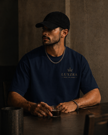LUXZRA Signature Crown Edition™ Unisex Oversized Classic T-Shirt