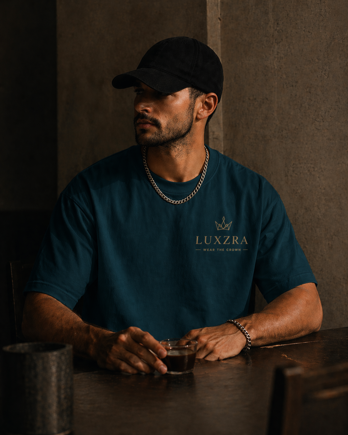 LUXZRA Signature Crown Edition™ Unisex Oversized Classic T-Shirt