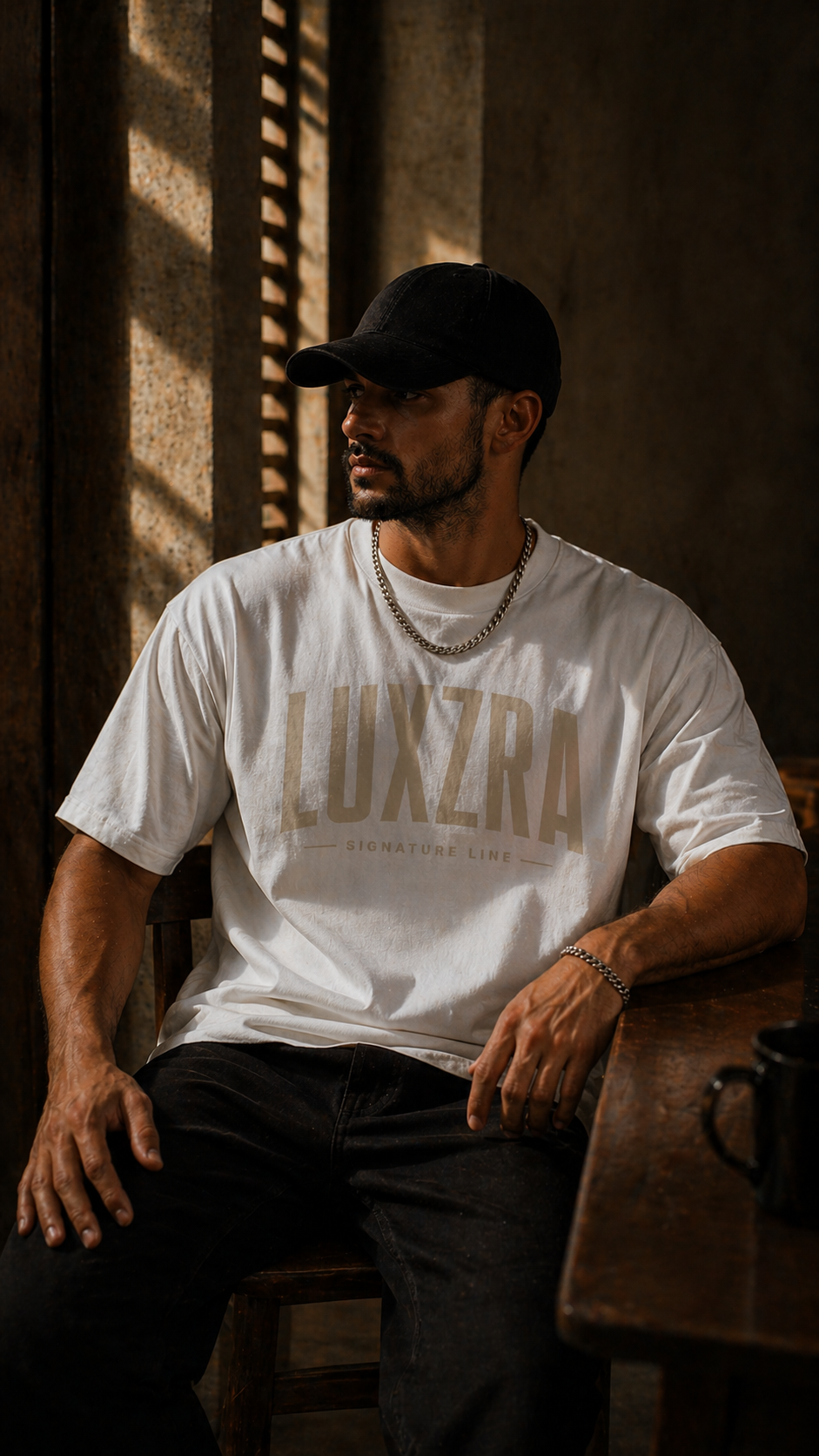 LUXZRA Axis Signature™ Unisex Oversized Classic T-Shirt