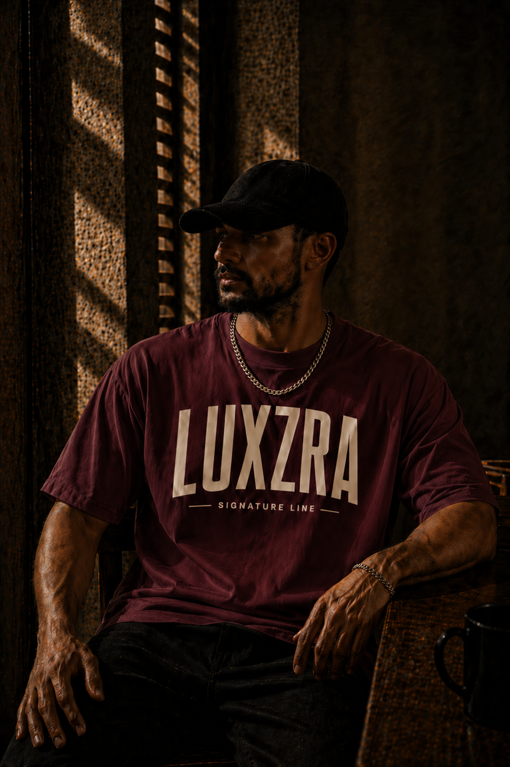 LUXZRA Axis Signature™ Unisex Oversized Classic T-Shirt