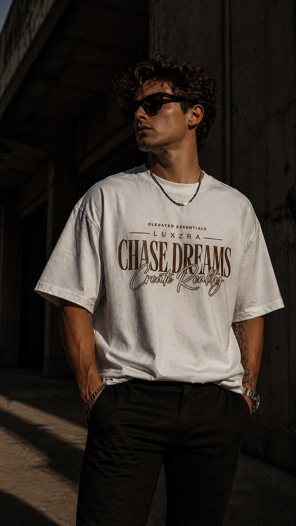 LUXZRA Dune Glow™ Unisex Oversized Classic T-Shirt