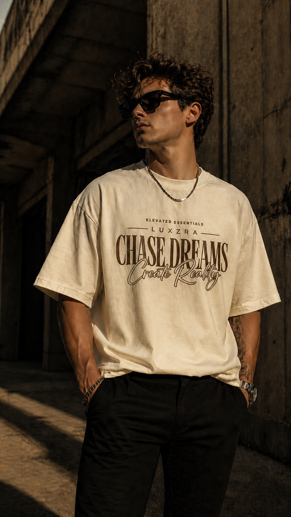 LUXZRA Dune Glow™ Unisex Oversized Classic T-Shirt