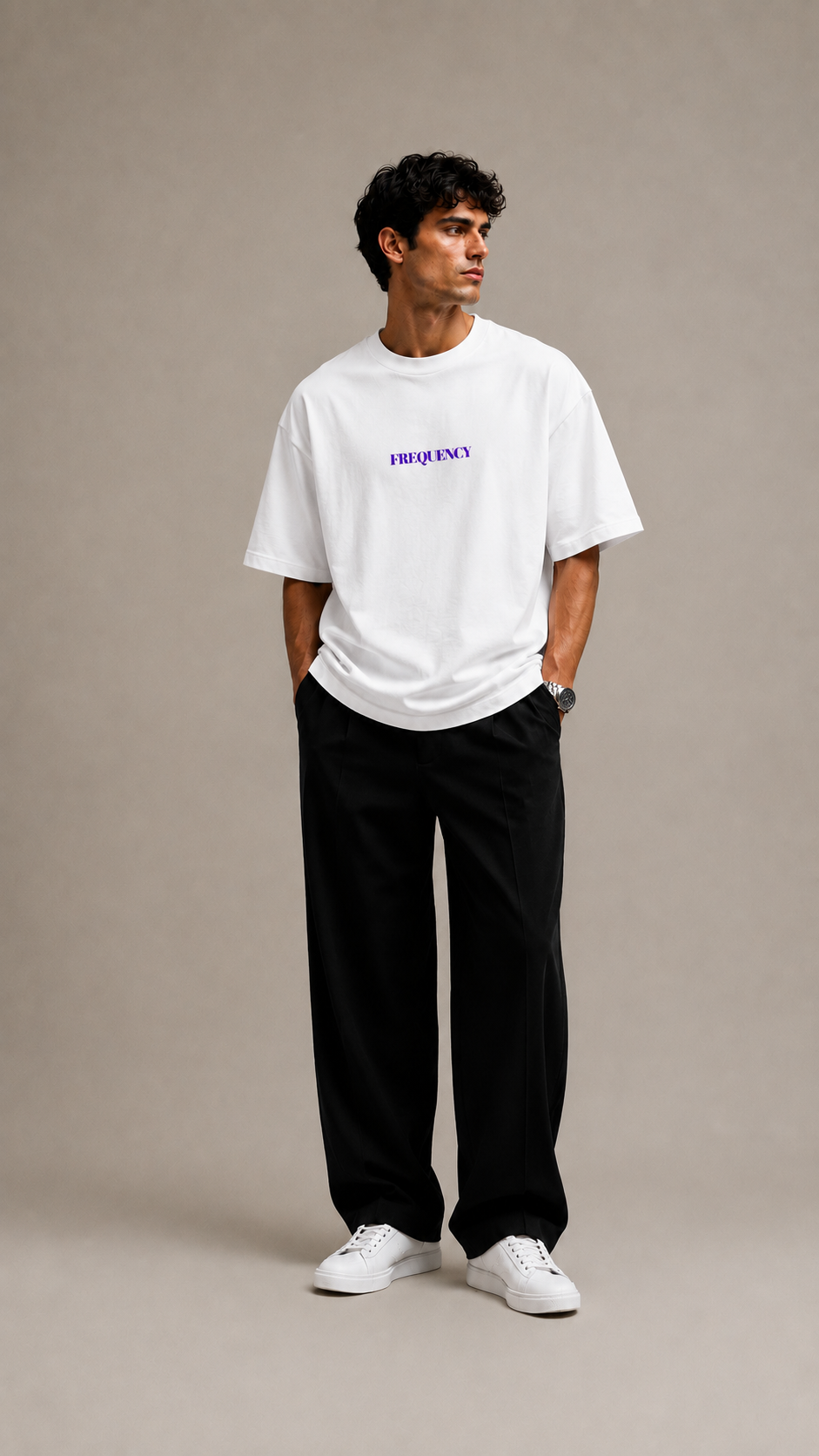 LUXZRA FREQUENCY T-Shirt 180 GSM Lightweight Oversized T-Shirt