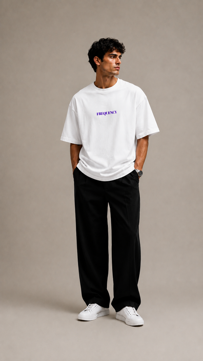 LUXZRA FREQUENCY T-Shirt 180 GSM Lightweight Oversized T-Shirt