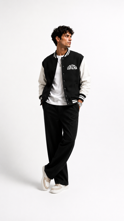 LUXZRA Frame Varsity Jacket