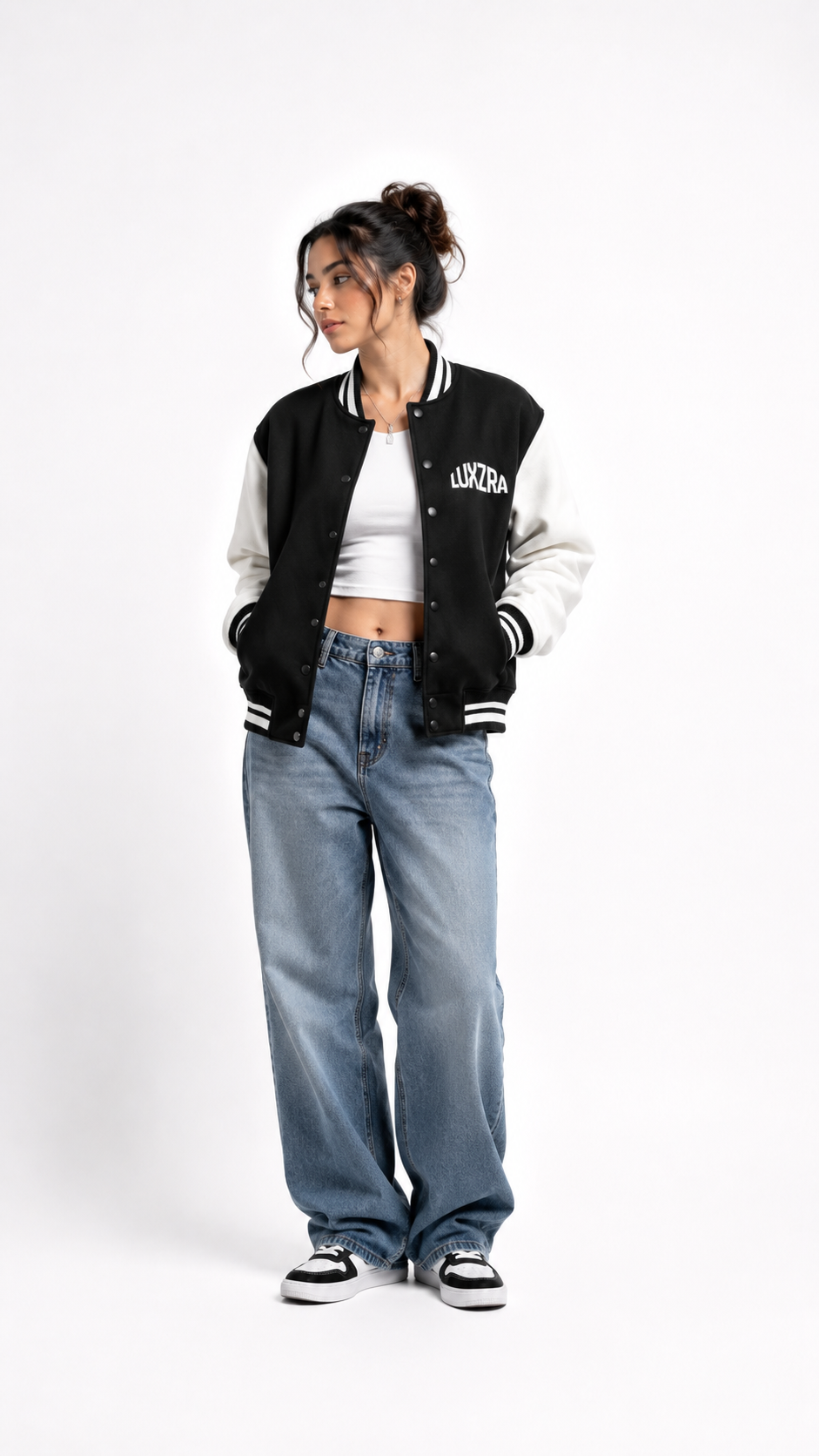 LUXZRA Frame Varsity Jacket