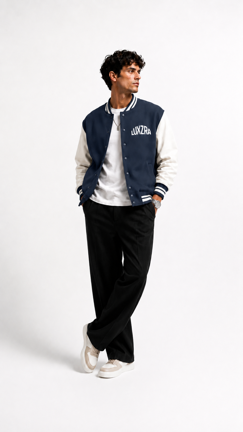 LUXZRA Frame Varsity Jacket