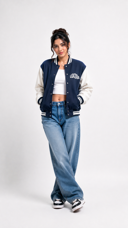 LUXZRA Frame Varsity Jacket