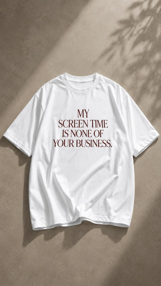 LUXZRA Mind Your Scroll™ Unisex Oversized Classic T-Shirt