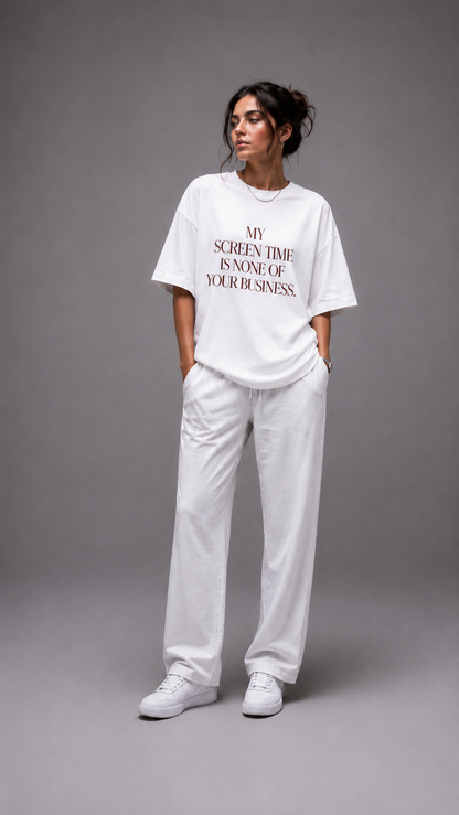 LUXZRA Mind Your Scroll™ Unisex Oversized Classic T-Shirt