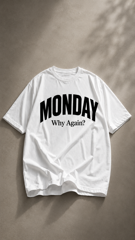 LUXZRA Monday Mood™ Unisex Oversized Classic T-Shirt