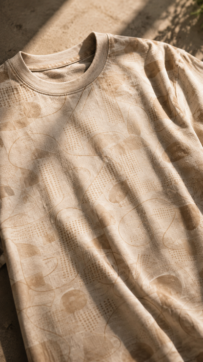 Luxzra Sand Drift™ AOP Unisex Oversized Tee
