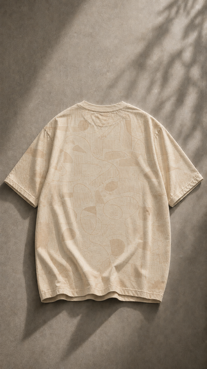 Luxzra Sand Drift™ AOP Unisex Oversized Tee
