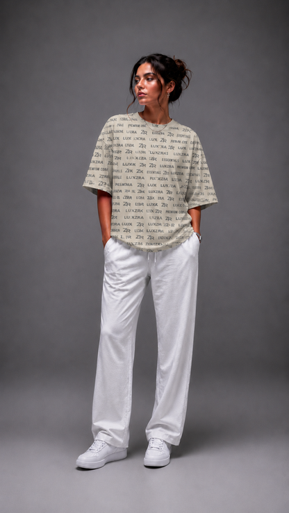 LUXZRA Sandy™ Unisex AOP Oversized T-Shirt