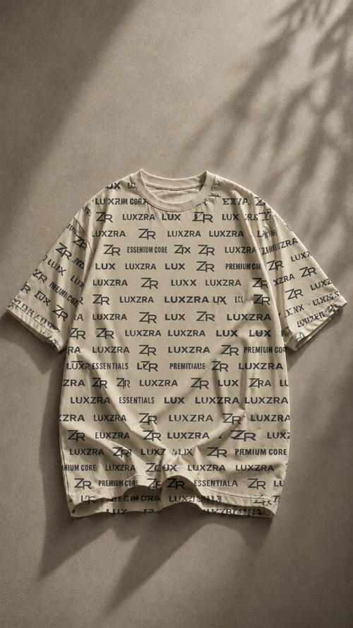 LUXZRA Sandy™ Unisex AOP Oversized T-Shirt