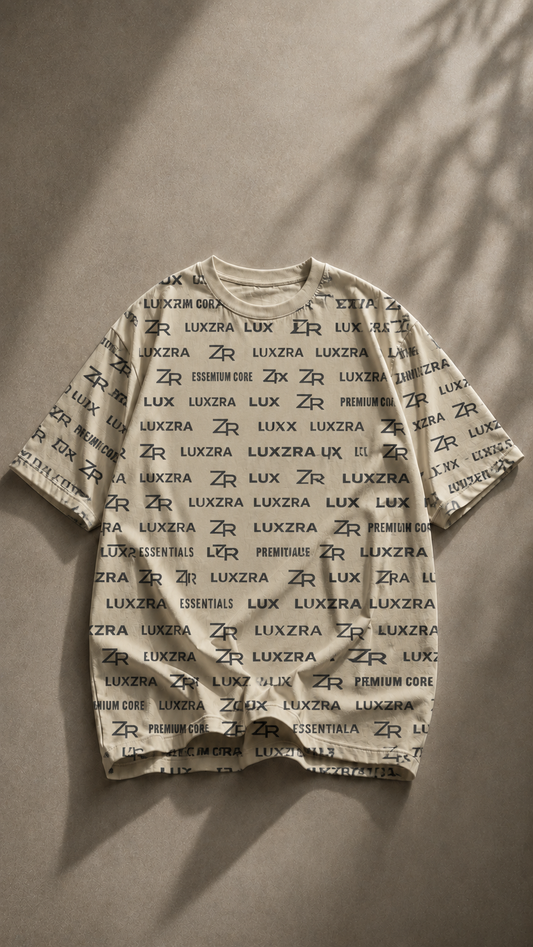 LUXZRA Sandy™ Unisex AOP Oversized T-Shirt