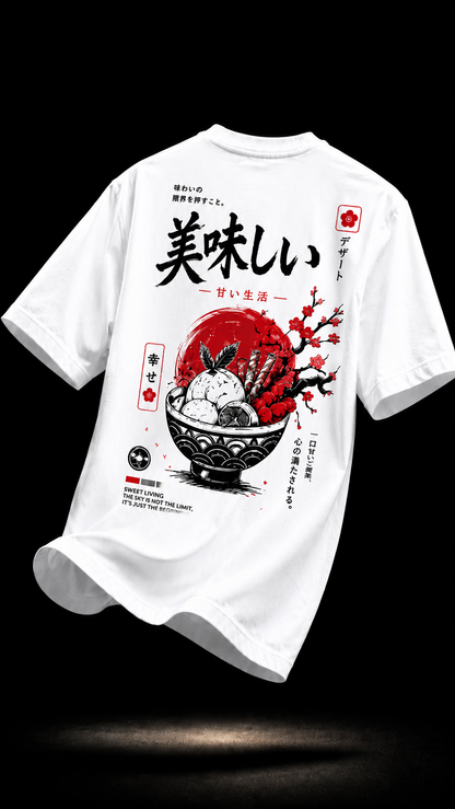 LUXZRA Crimson Zen™ Unisex Oversized Classic T-Shirt