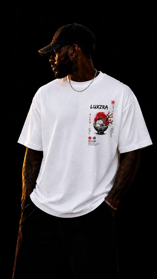 LUXZRA Crimson Zen™ Unisex Oversized Classic T-Shirt