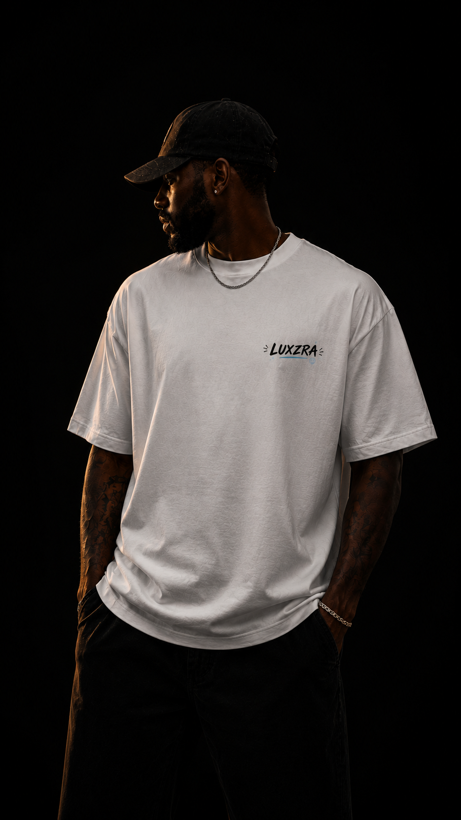 LUXZRA Midnight Echo™ Unisex Oversized Classic T-Shirt