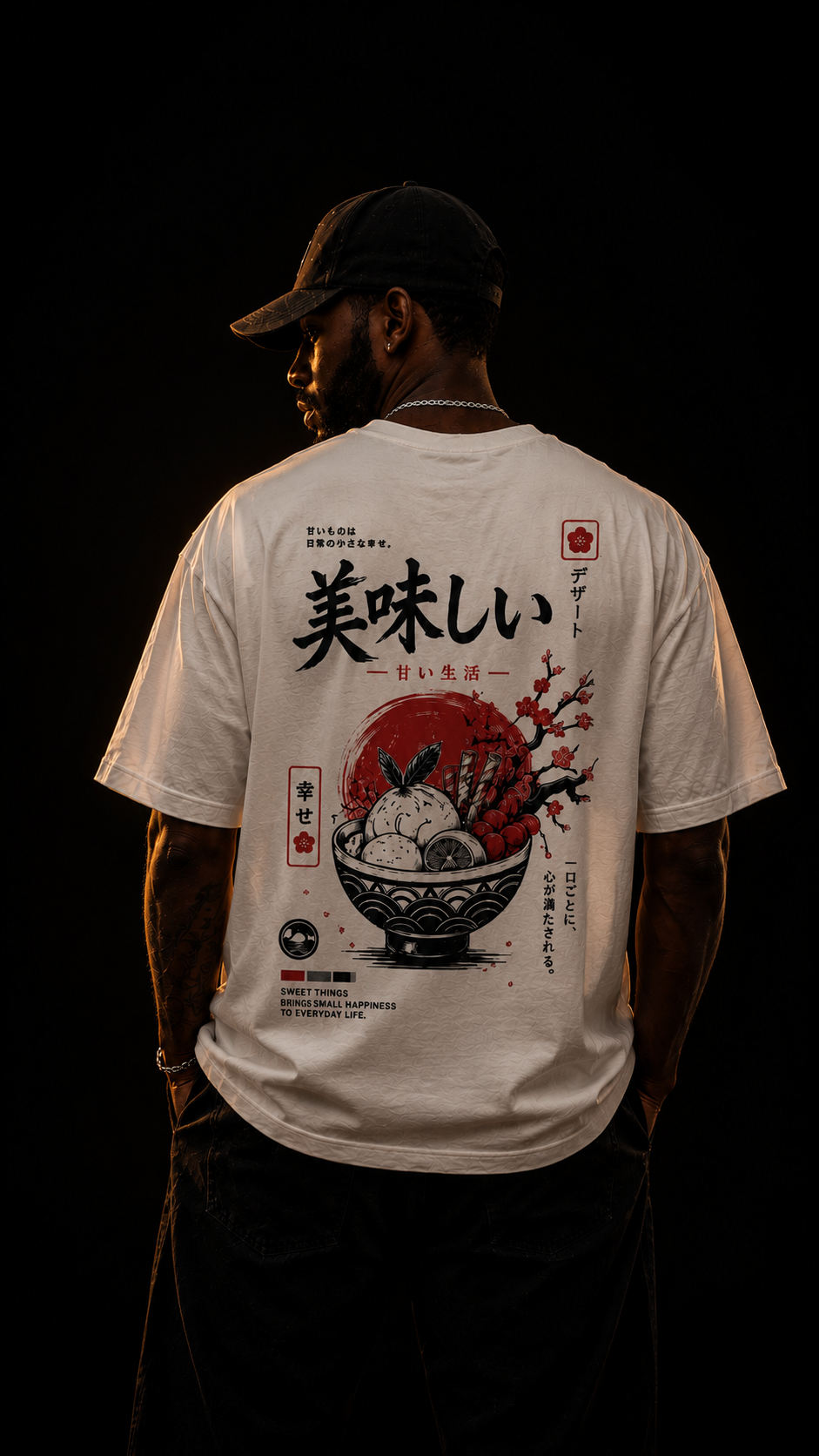 LUXZRA Crimson Zen™ Unisex Oversized Classic T-Shirt
