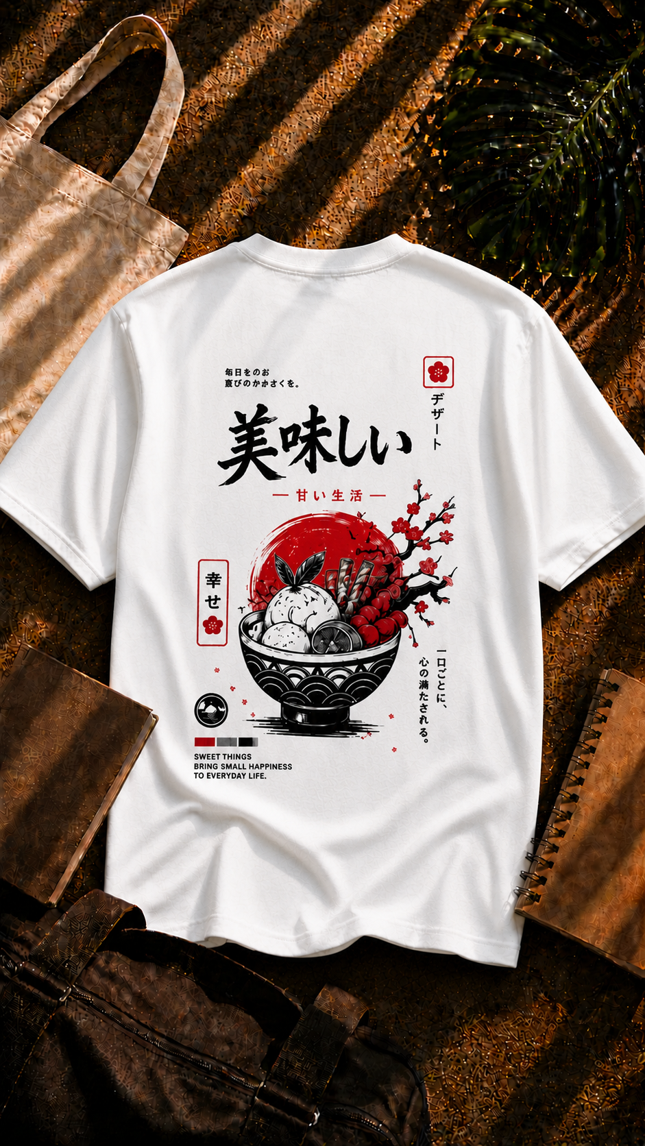 LUXZRA Crimson Zen™ Unisex Oversized Classic T-Shirt