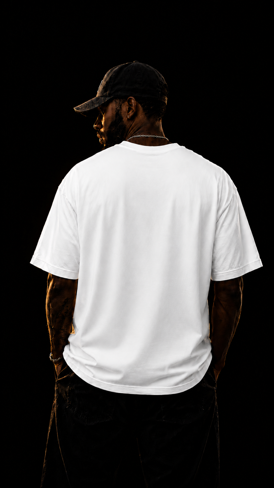 LUXZRA Shadow Arc™ Unisex Oversized Classic T-Shirt