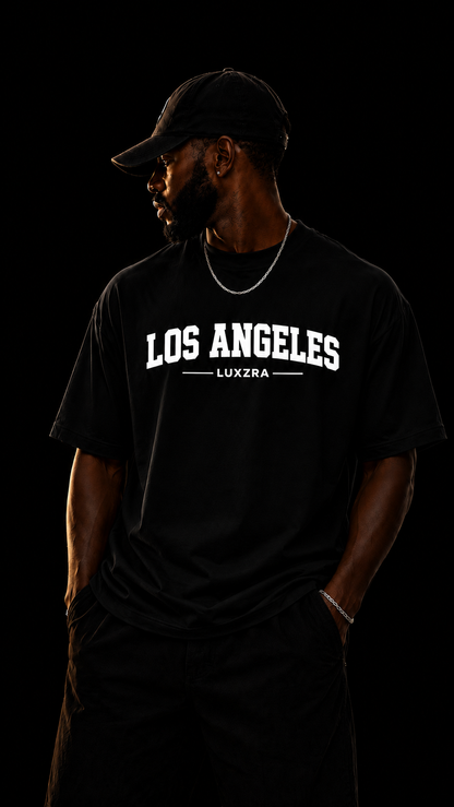 LUXZRA Skyline Varsity™ Unisex Oversized Classic T-Shirt