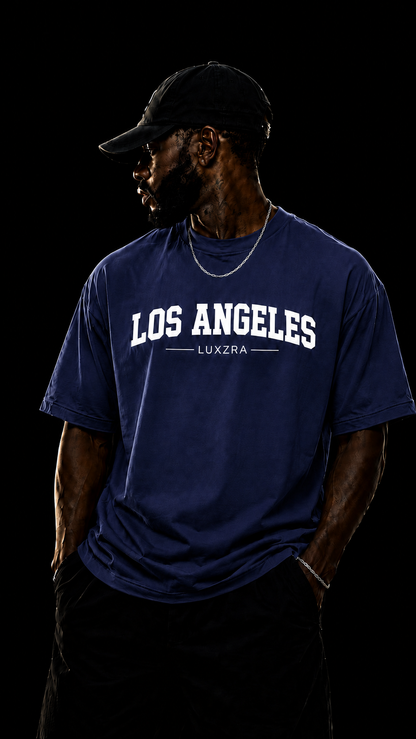 LUXZRA Skyline Varsity™ Unisex Oversized Classic T-Shirt