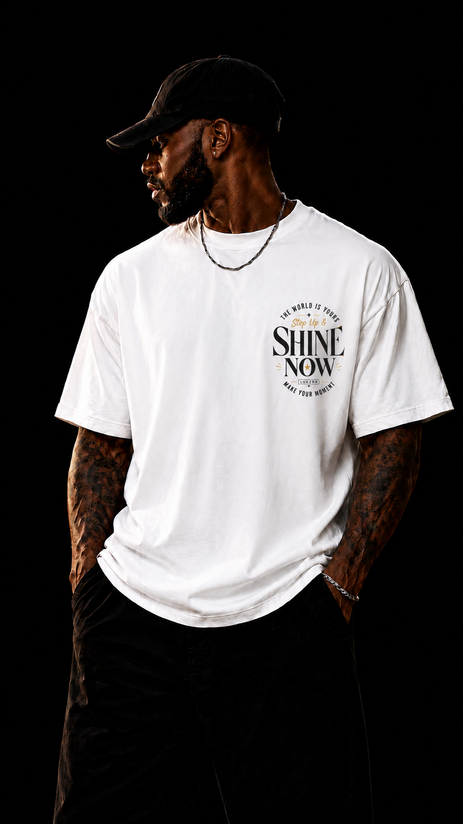LUXZRA Motion Glow™ Unisex Oversized Classic T-Shirt
