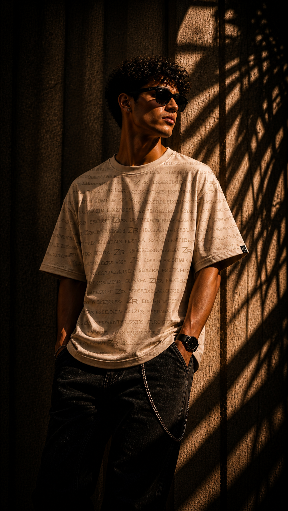 LUXZRA Sandy™ Unisex AOP Oversized T-Shirt