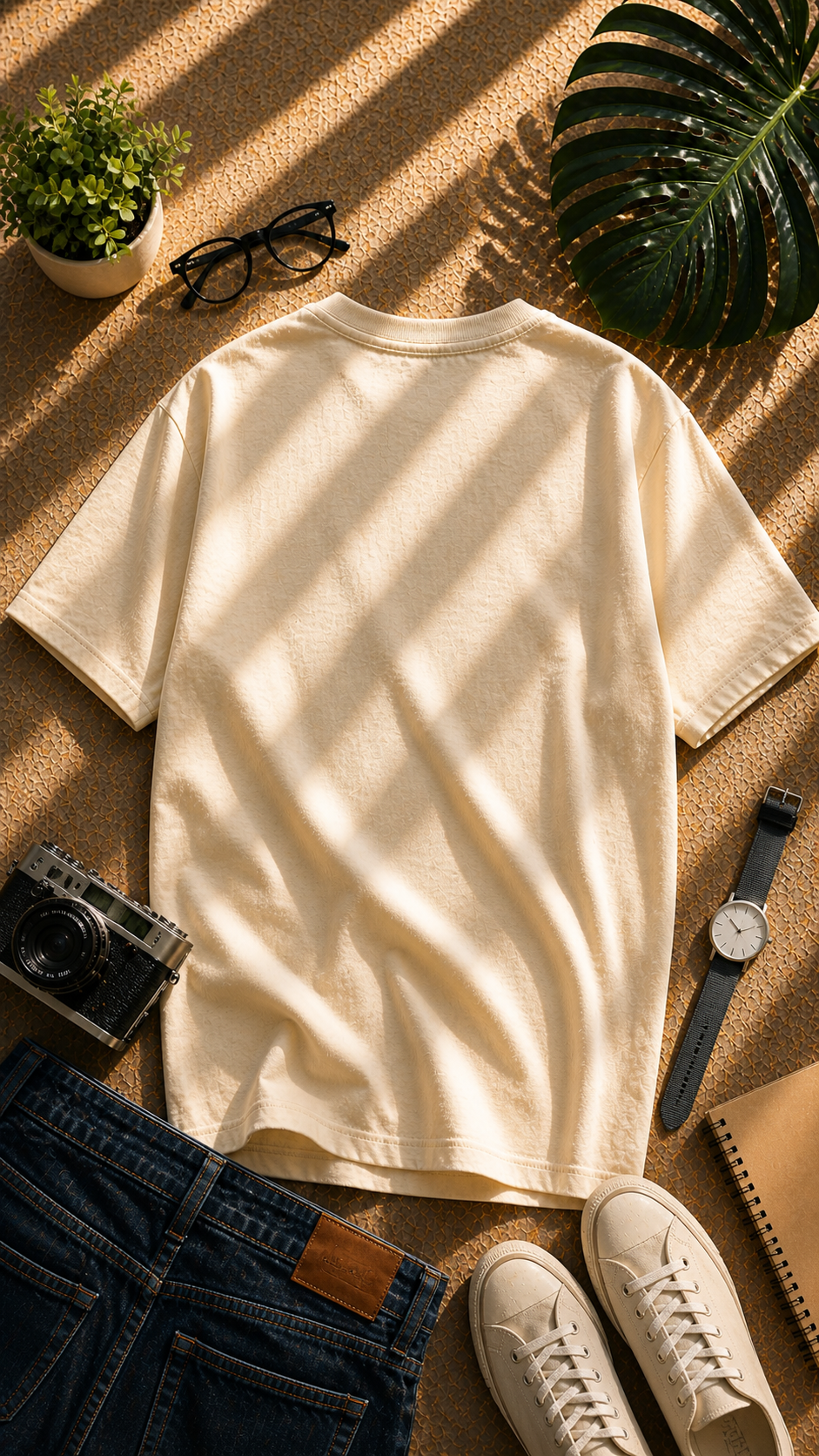 LUXZRA Dune Glow™ Unisex Oversized Classic T-Shirt