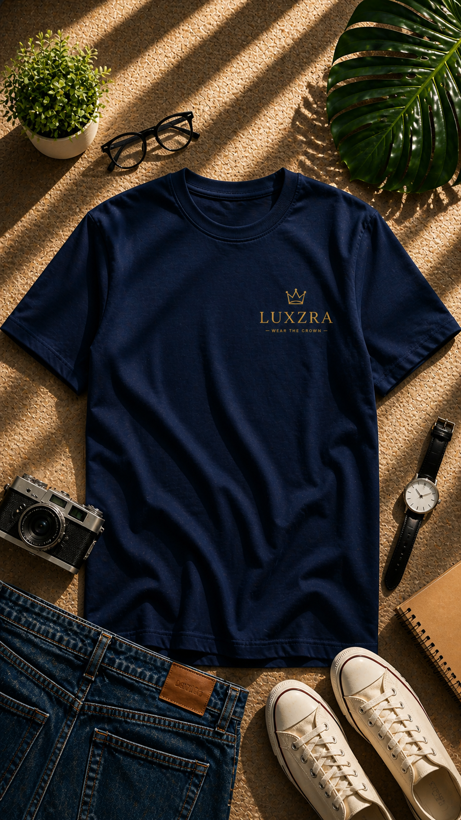 LUXZRA Signature Crown Edition™ Unisex Oversized Classic T-Shirt