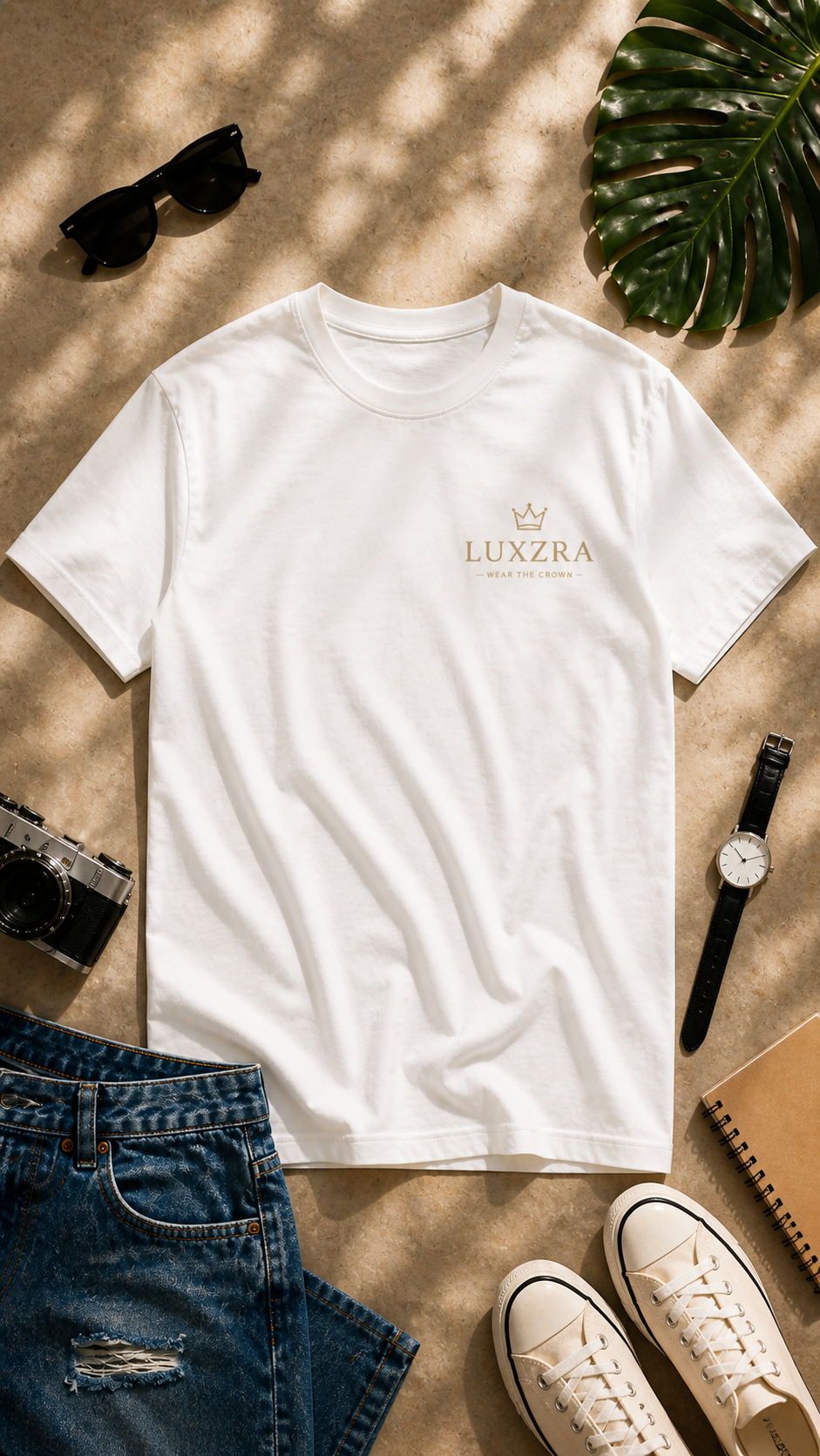 LUXZRA Signature Crown Edition™ Unisex Oversized Classic T-Shirt
