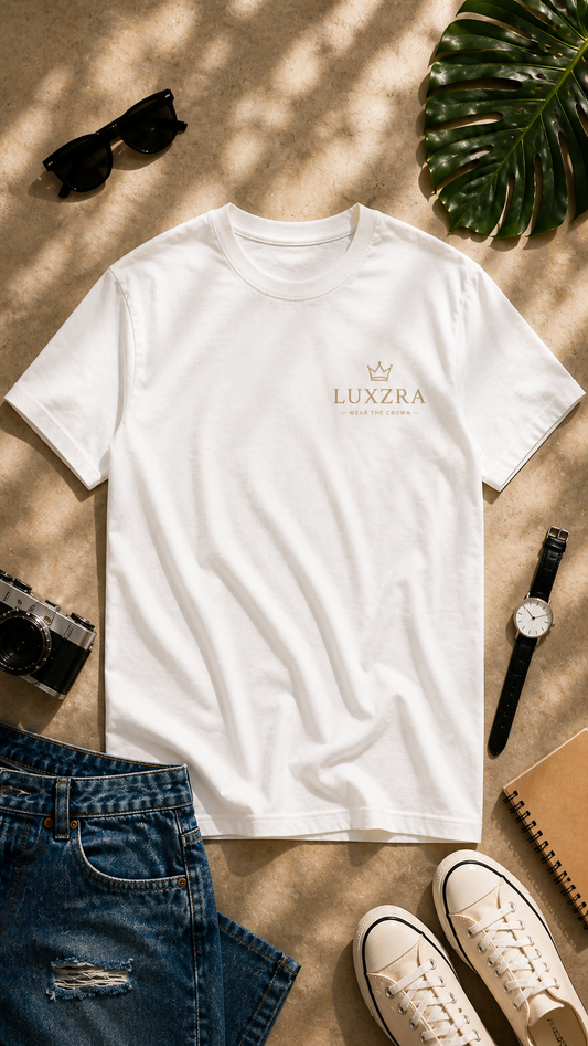 LUXZRA Signature Crown Edition™ Unisex Oversized Classic T-Shirt