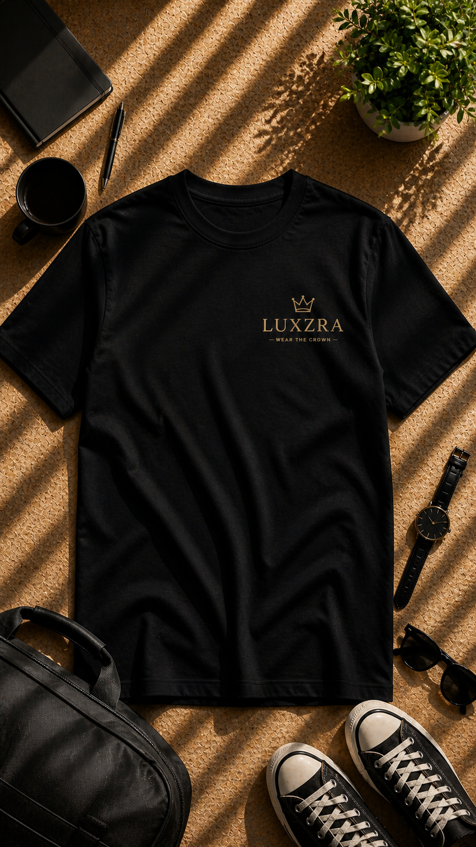 LUXZRA Signature Crown Edition™ Unisex Oversized Classic T-Shirt