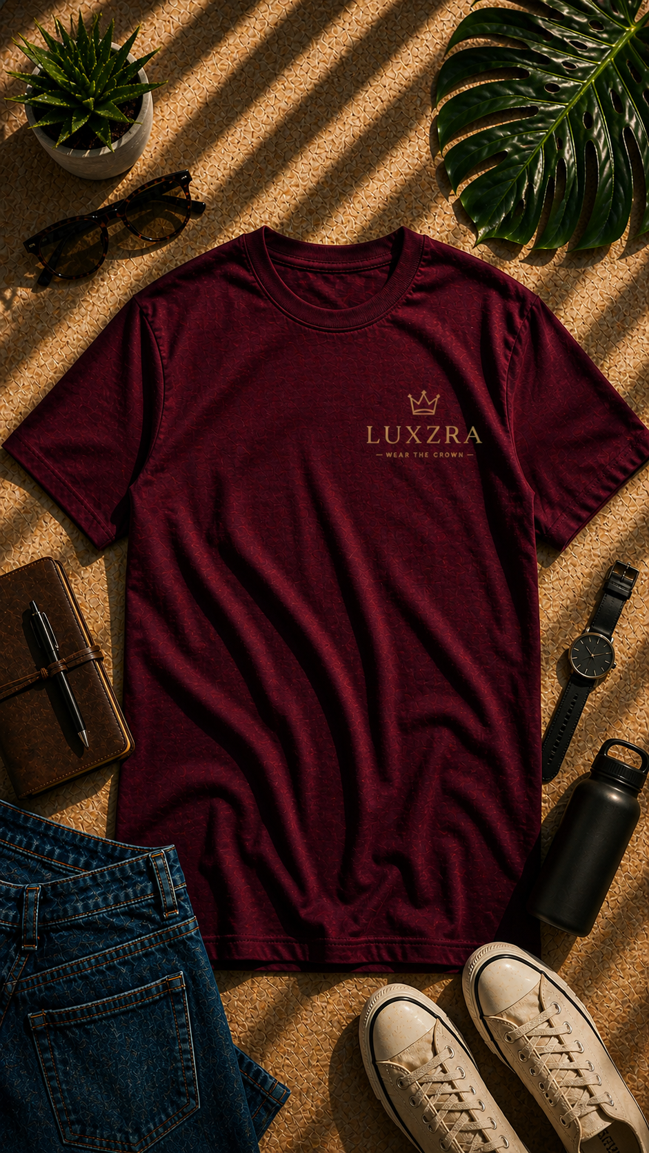 LUXZRA Signature Crown Edition™ Unisex Oversized Classic T-Shirt
