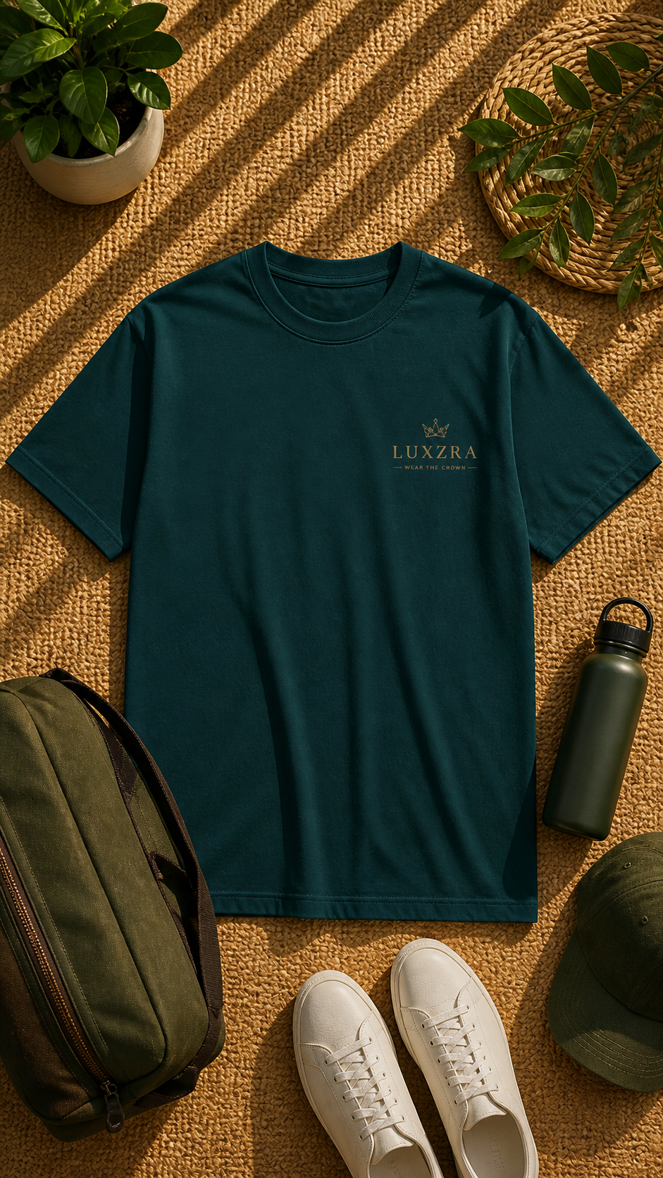 LUXZRA Signature Crown Edition™ Unisex Oversized Classic T-Shirt