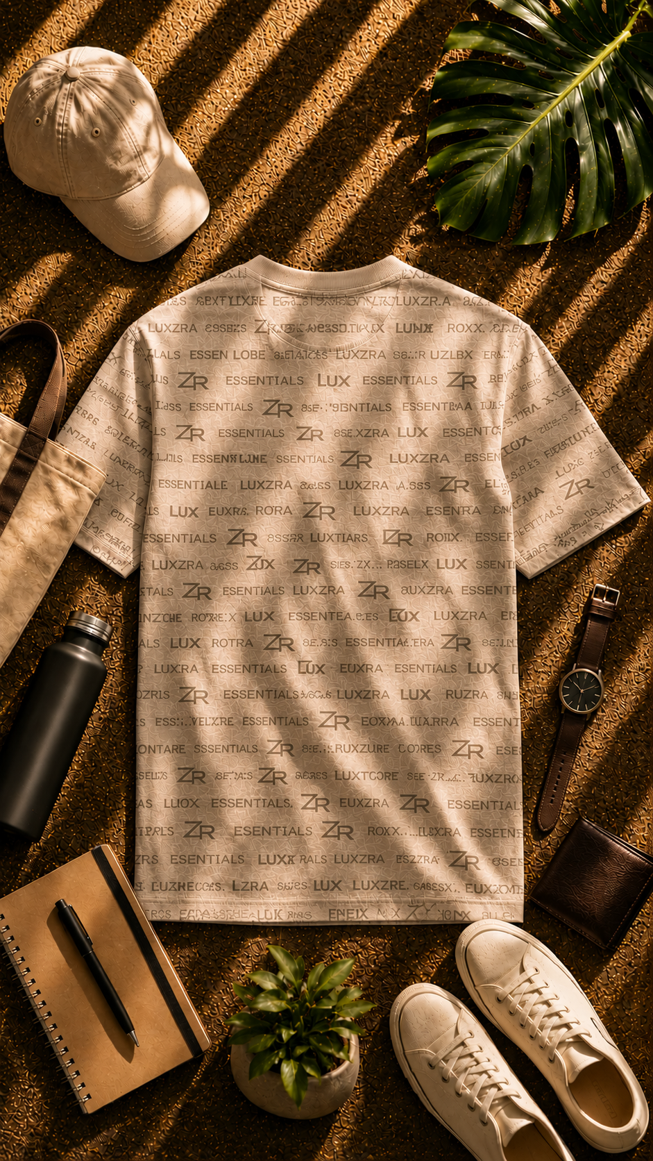 LUXZRA Sandy™ Unisex AOP Oversized T-Shirt